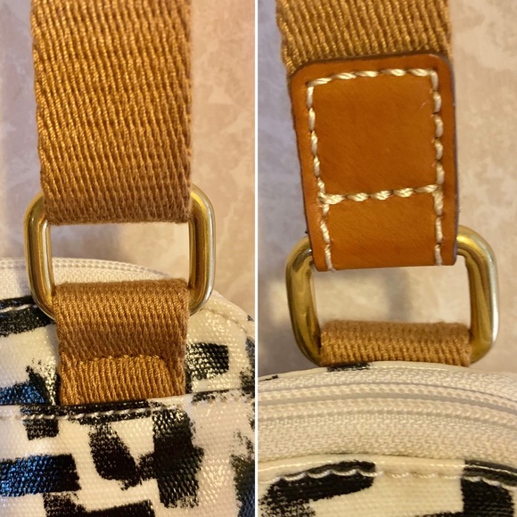NWOT Fossil Coated Canvas Crossbody Purse - Picture 8 of 13